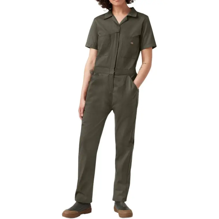 Dickies Cooling Short Sleeve Coveralls Bodysuits Women's Moss Green-3