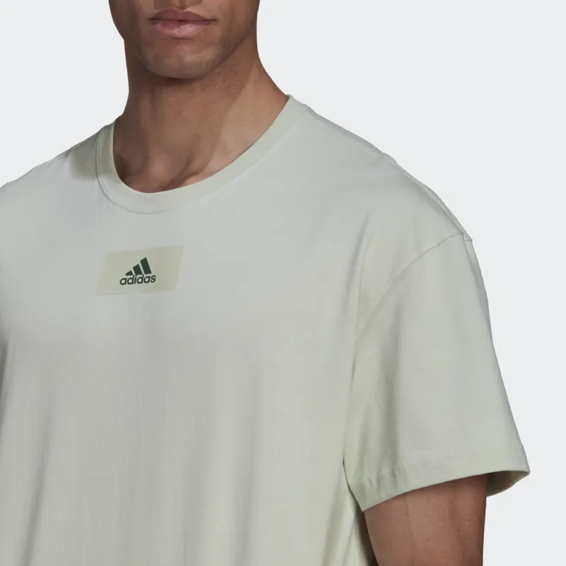 Adidas Drop Shoulder Sleeve T-Shirt Men's Matcha Green-5