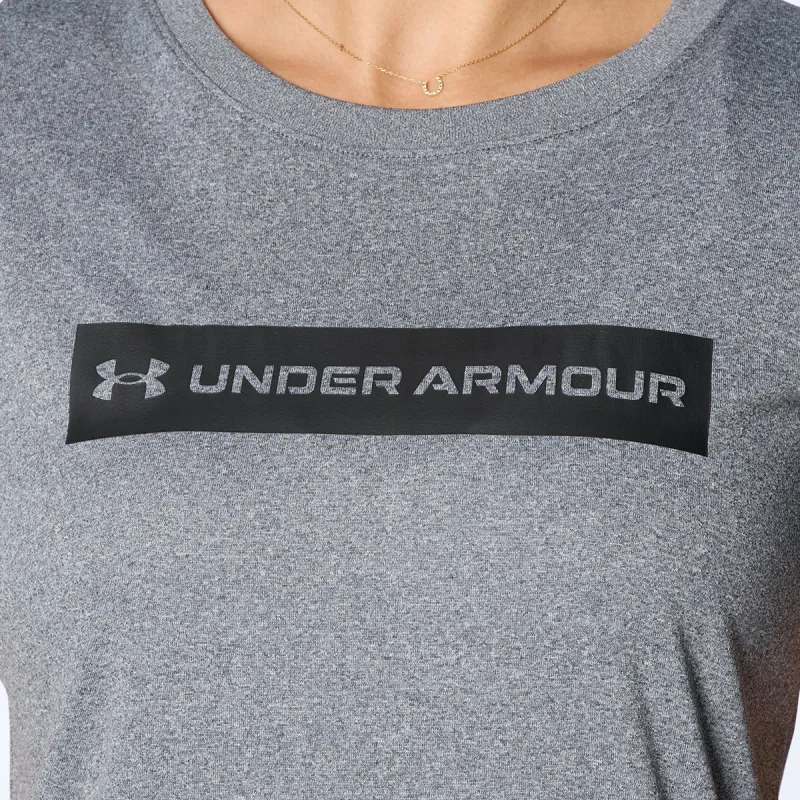 Under Armour T Shirt Women's Gray Black-1