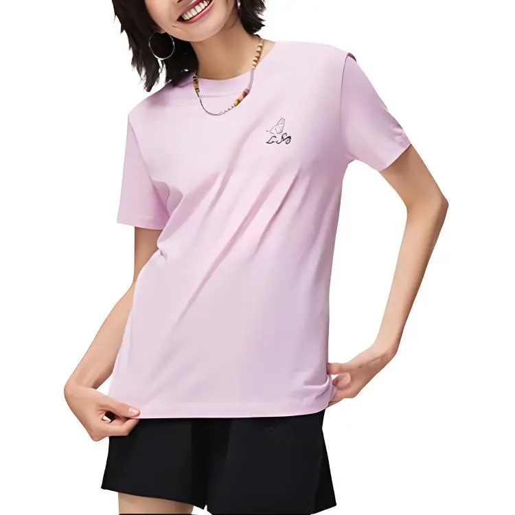 LiNing Sports Trend Series T Shirt Women's Cherry Blossom Pink-2
