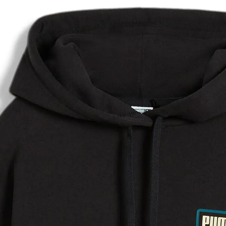 PUMA DOWNTOWN OVERSIZED HOODIE Sweatshirt Women's Black-1