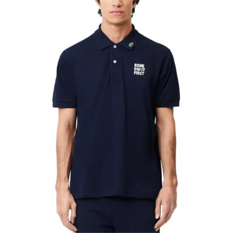 LACOSTE Slogan embroidered Polo Shirt-2