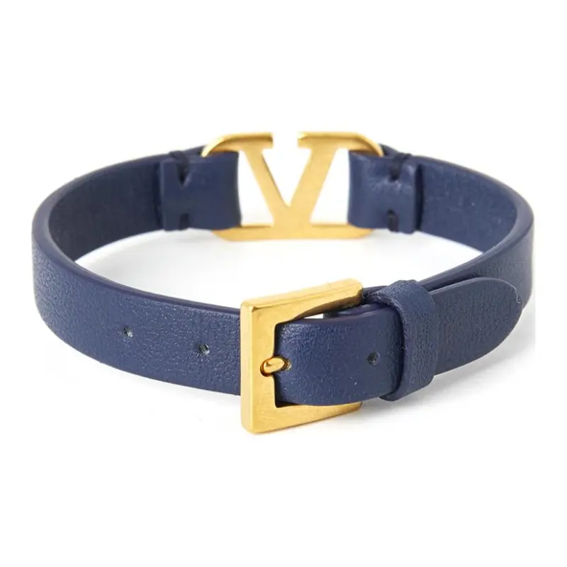 Valentino Cow Leather Belts Women's Blue -1