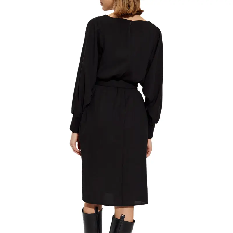 EMPORIO ARMANI Fluid Crêpe Dress With Belt-2