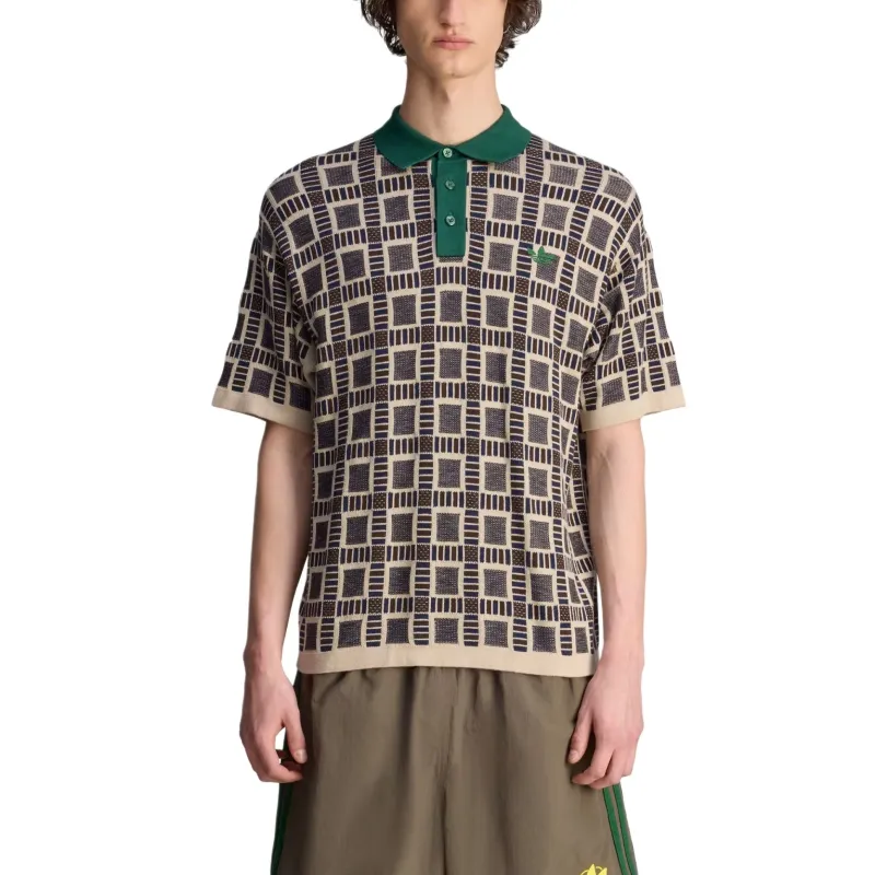 Adidas X Brain Dead Patterned jacquard Polo Shirt-2