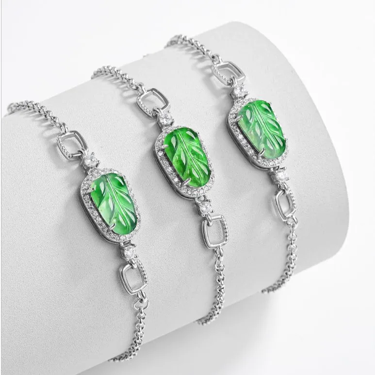 GUANFEI Ice Glutinous Jadeite Bracelets Women's-2