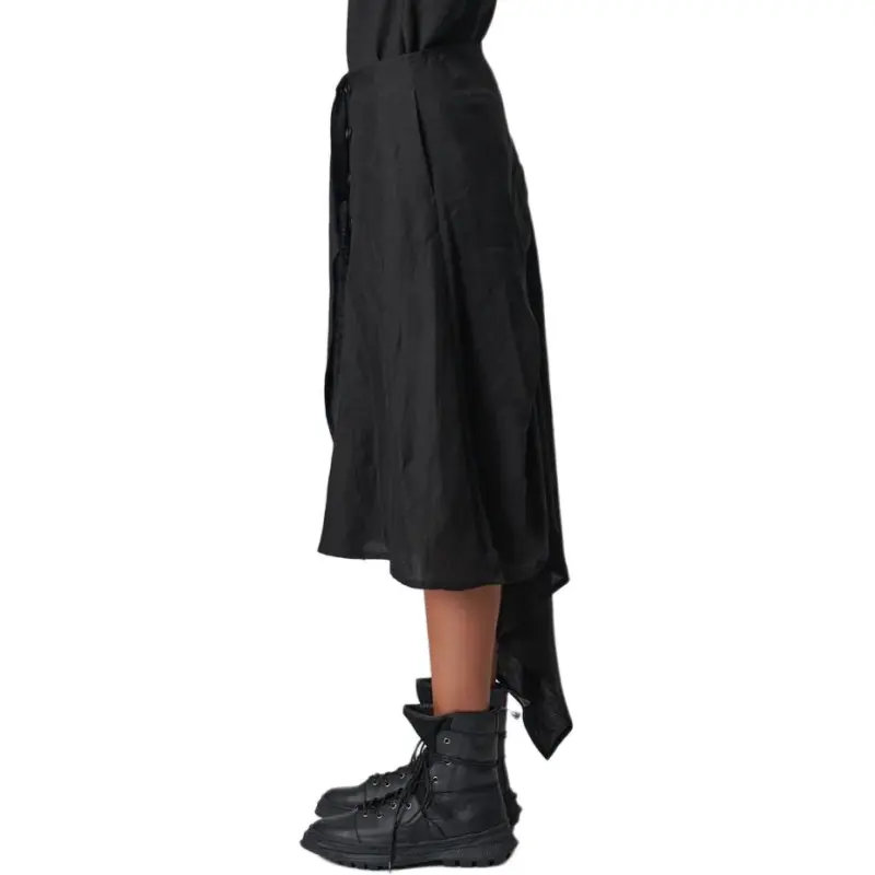 Yohji Yamamoto Casual Long Skirt Women's Black-4