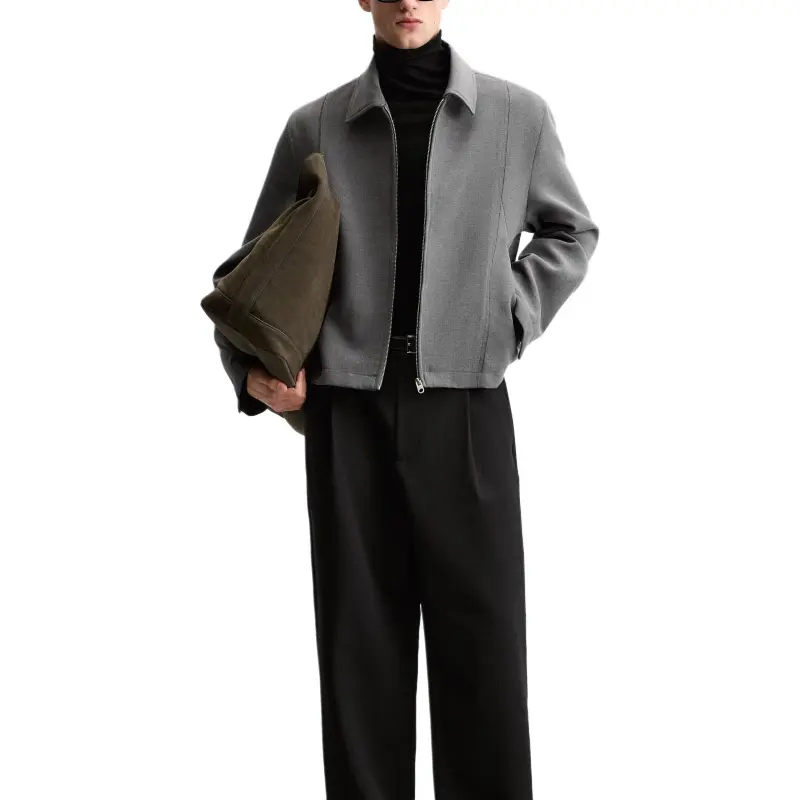 ZARA Jackets Men Gray-3