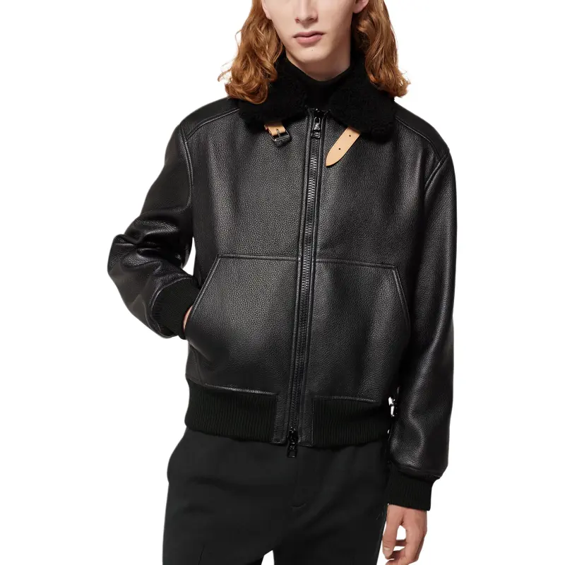 LOUIS VUITTON Leather Aviator Jacket-1