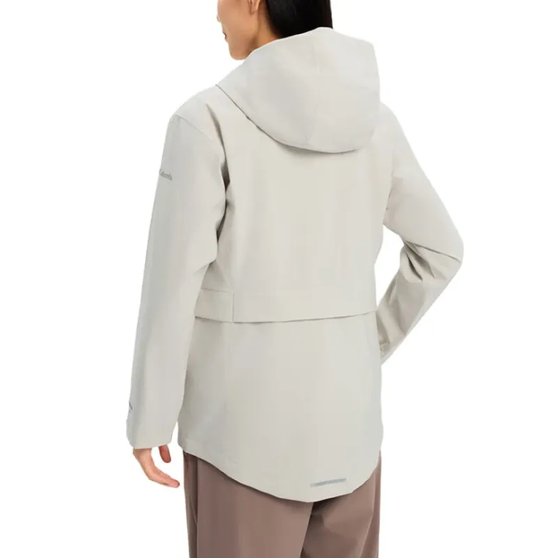 Columbia City Outdoor Collection Water-Resistant Windbreaker Jacket Women's White-3