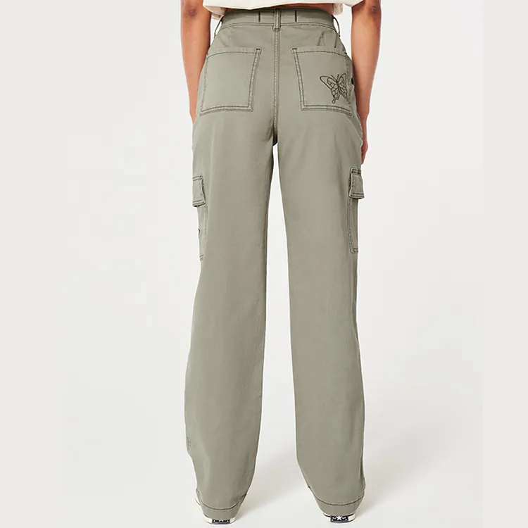 Hollister Casual Pants Women's Olive Green-2