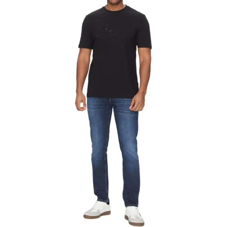 HUGO BOSS Thompson 70 Logo Embroidered T Shirt-1
