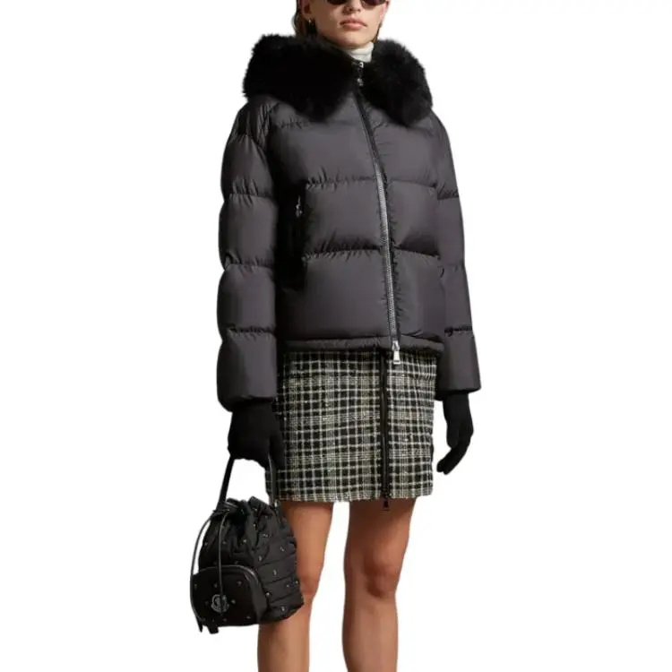 Moncler Down Jacket Coat Women's Black-4