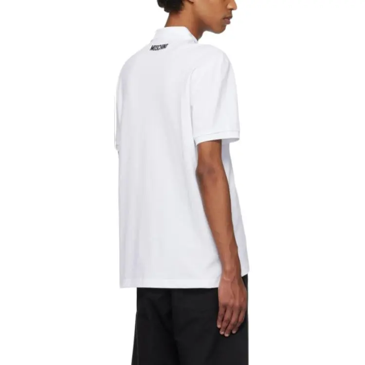 MOSCHINO Goose Embroidered Polo Shirt-2
