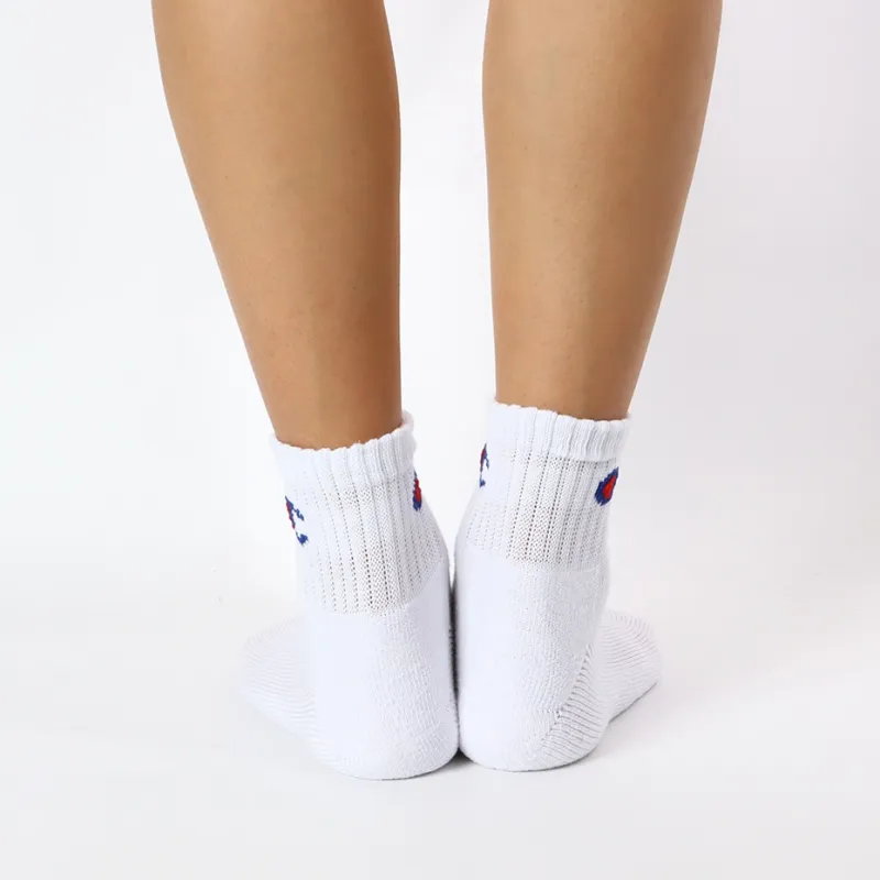 Champion SS24 Mid Calf Socks Men's 3 Pack White-2
