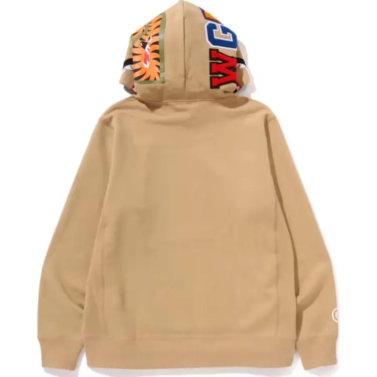 Bape Shark Side Zip Wide Long Length Pullover Hoodie-10