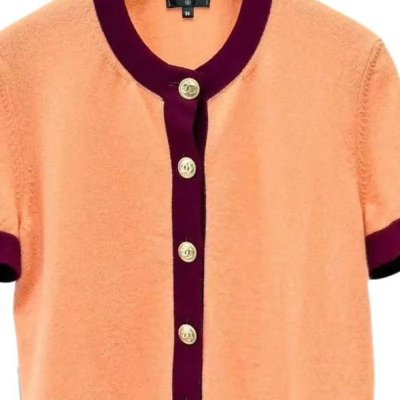 CHANEL Cashmere Sweater Women's Orange-2