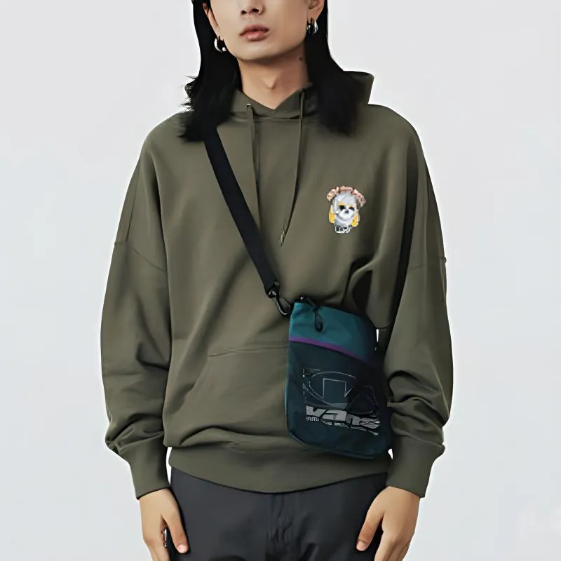 Vans Polyester Shoulder Bag, Crossbody Bag Regular Unisex Green-3