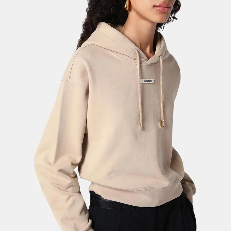 Jacquemus Logo Patch Drawstring Hoodie-2
