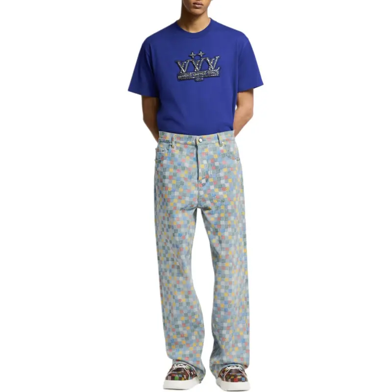 LOUIS VUITTON Embellished Cotton T Shirt-1