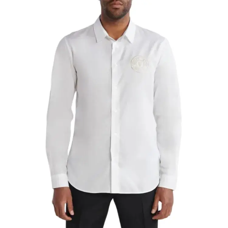 VERSACE JEANS COUTURE Logo Embroidered Button Up Shirt-2