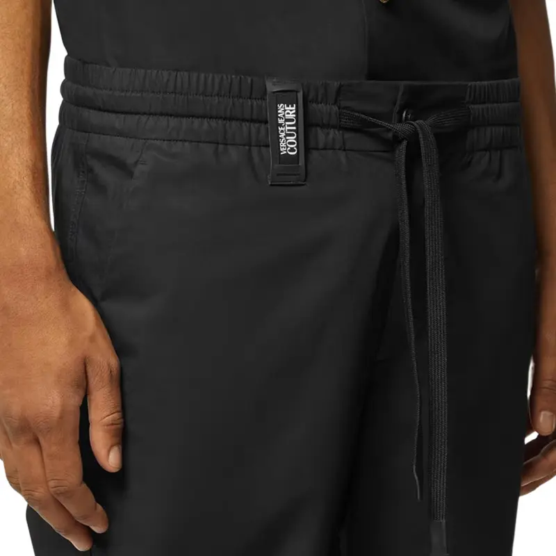 VERSACE JEANS COUTURE Logo Strap Drawstring Tapered Leg Trousers-4