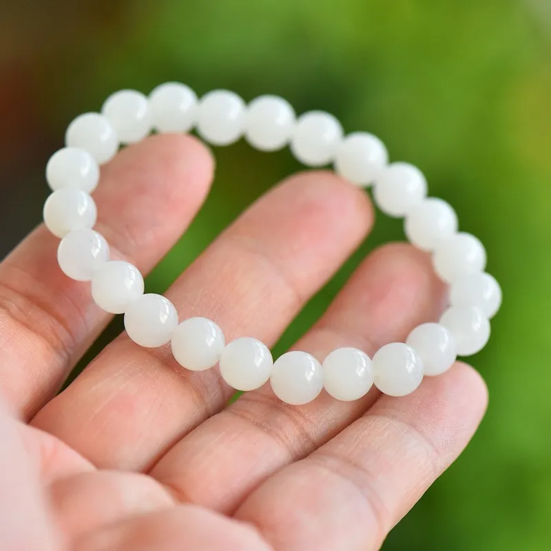 TAMINA Bracelets White Jade Unisex-5