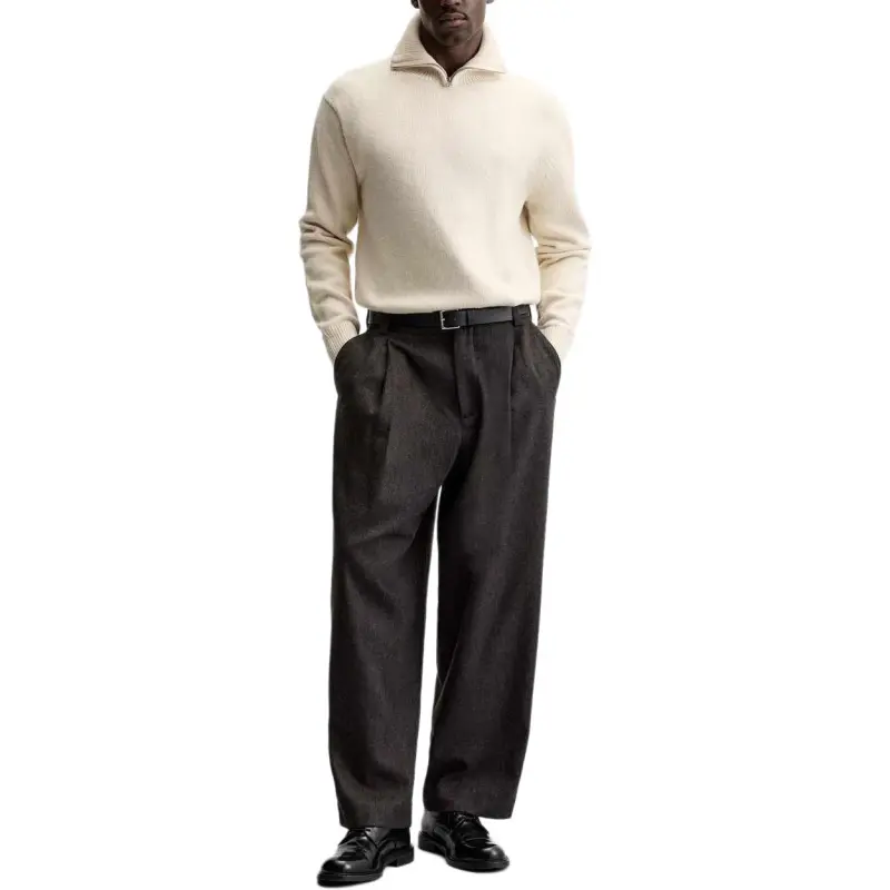 ZARA Sweaters Men White-4