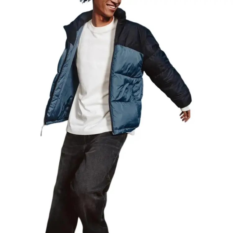 Hollister Puffer Jacket Men's Blue Gray-2