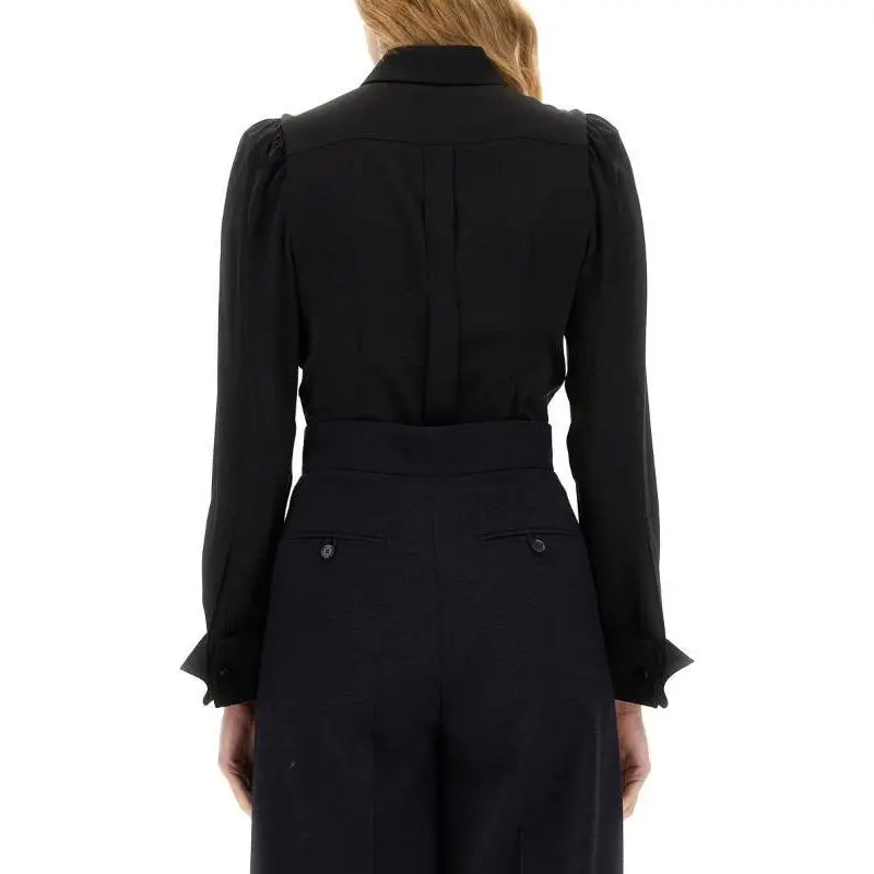 MaxMara Pussy Bow Long Sleeved Shirt-1