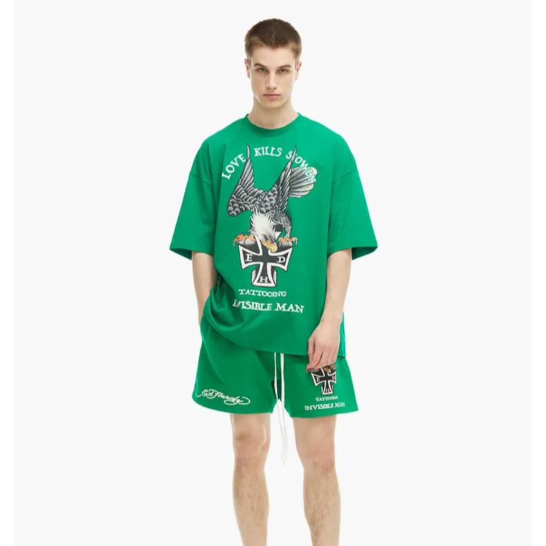 Ed Hardy SS22 T Shirt Men's Forest Dark Green-2