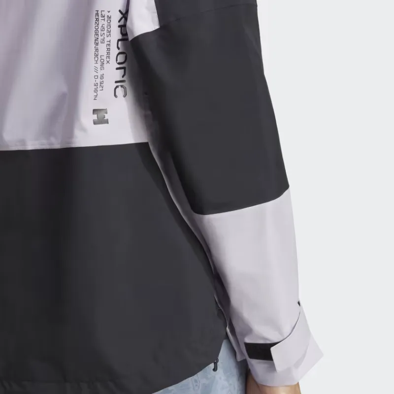 Adidas Terre Waterproof And Windproof Windbreaker Jacket Women's Silver-5