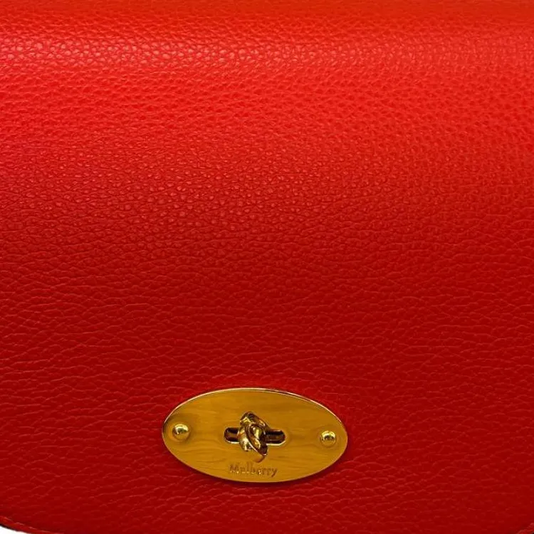 Mulberry Darley Leather Saddle Bag Shoulder Bag Crossbody Bag Women's Red-2