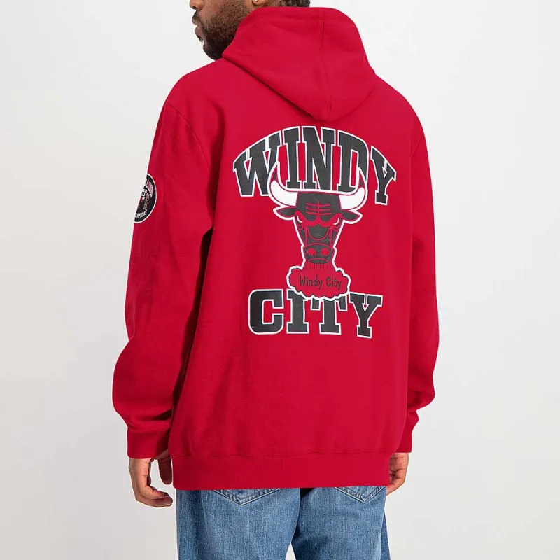 Mitchell Ness Sweatshirts Unisex Red-3