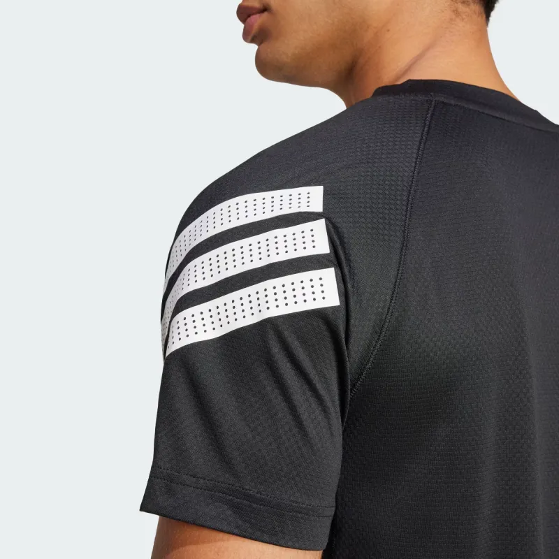 Adidas Icon3 Stripes T Shirt Men's Black/White-4