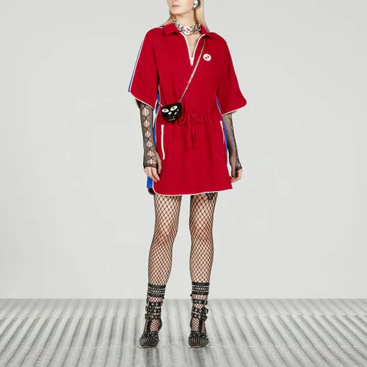 GUCCI Short-Sleeved Dresses Women's Red-1