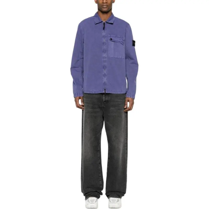 STONE ISLAND Compass Badge Zip up Overshirt-4