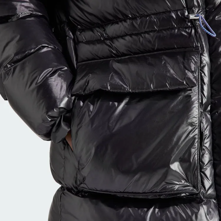 Adidas Originals PUFFED LONG FUR Down Jacket Women's Black S