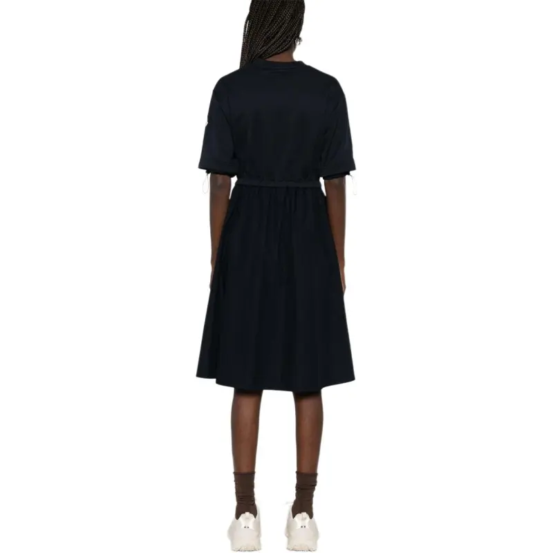 Moncler Short Sleeved Drawstring Midi Dress-3