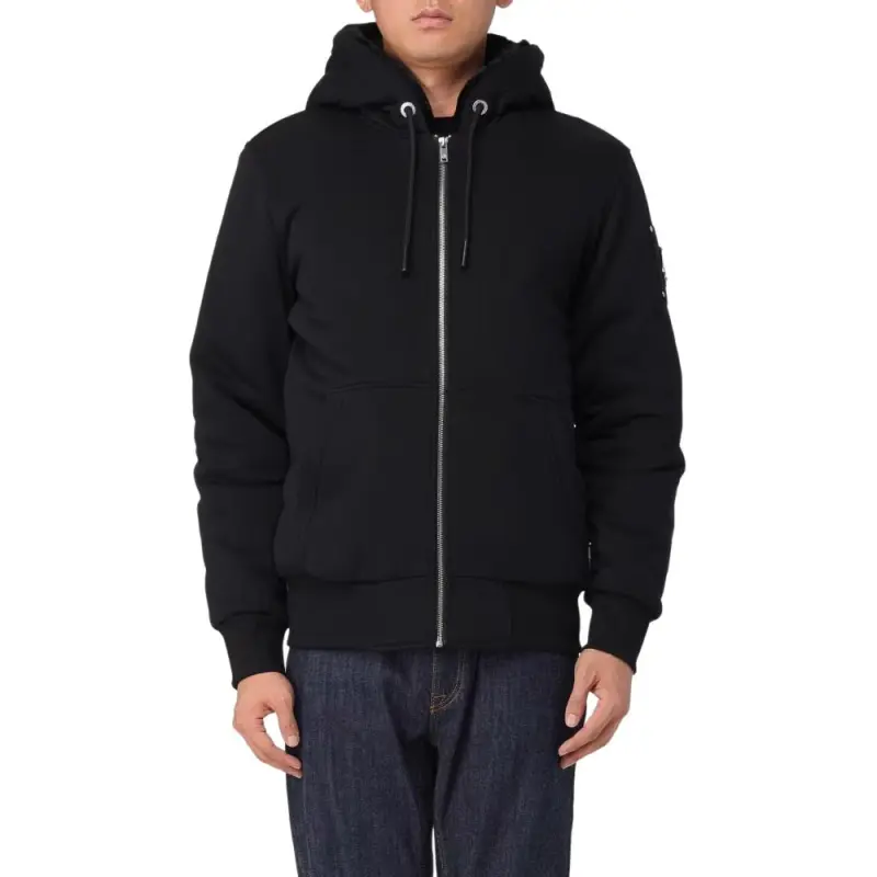 Moose Knuckles Logo Plaque Drawstring Zipped Hoodie-3