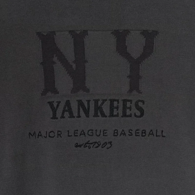 MLB New York Yankees Sweater Women's Dark Charcoal Gray-2