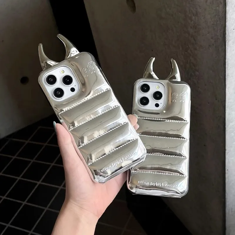 Wei Xin Leather Material Demon Antenna Leather Phone Cases Compatible With IPhone 16/15 Pro Max/Apple 13/14 Pro/Max-7