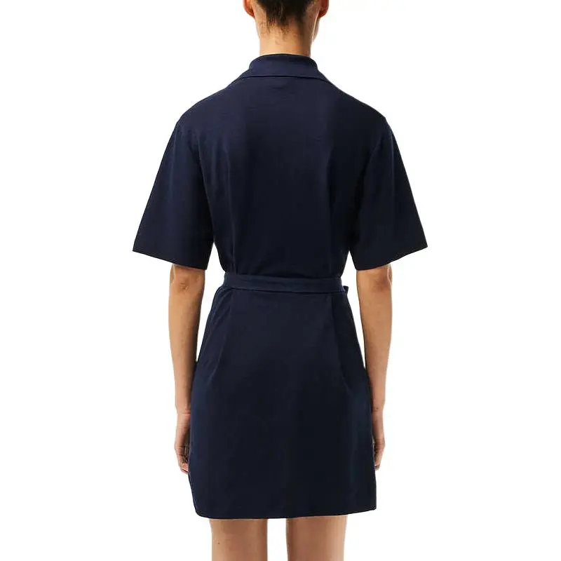 LACOSTE Short Sleeved Dresses Women's Navy Blue-1