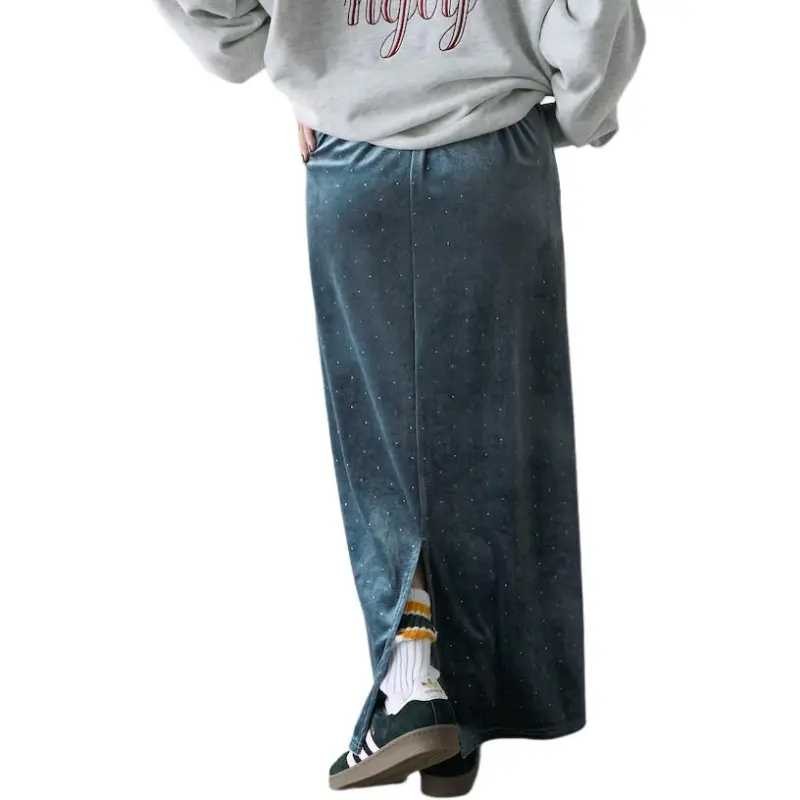 FREAK'S STORE Casual Long Skirt Women's Sax Blue-1