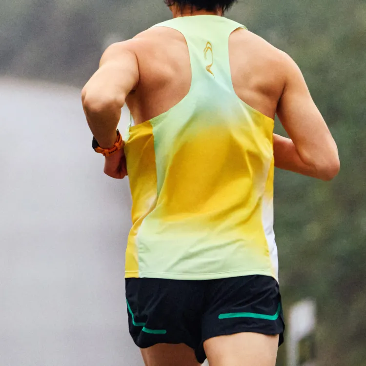 Asics Tank Top Unisex Orange Green Print-1