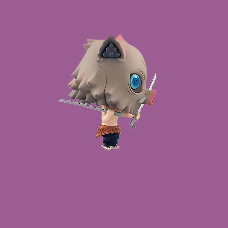 MegaHouse Mosquito Coil Eyes! Demon Slayer  Kimetsu No Yaiba Inosuke Hashibira Chibi Figures-4