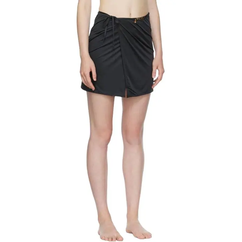 VERSACE Casual Short Skirts Women's Black-3