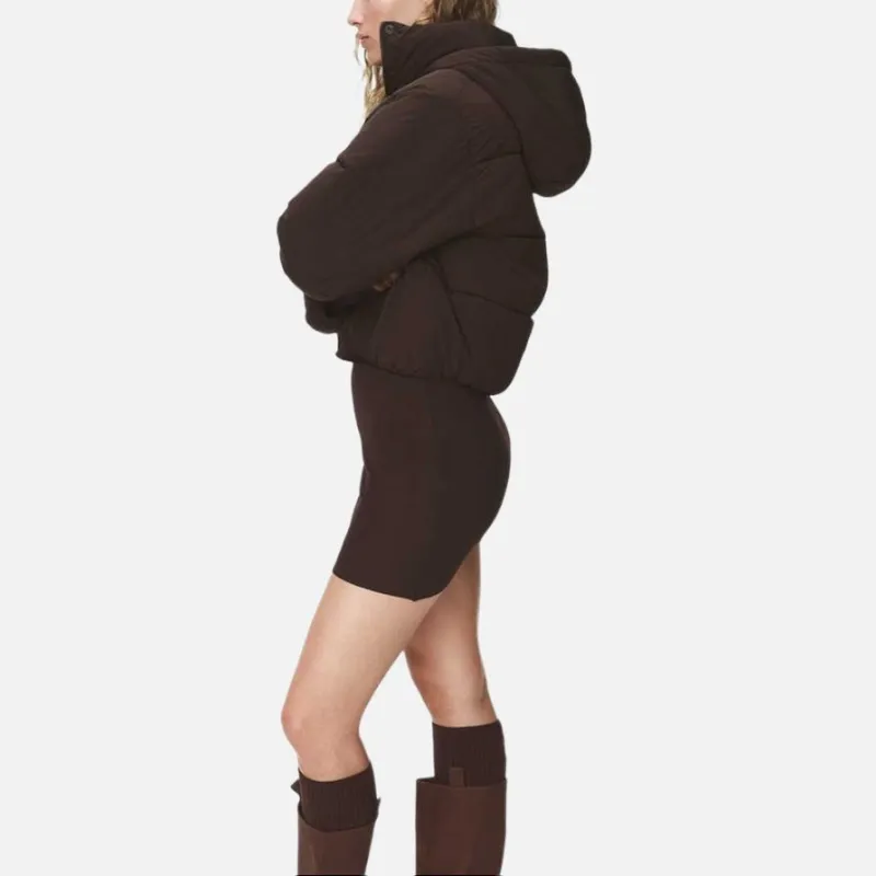 H&M Puffer Jacket Women's Brown-2