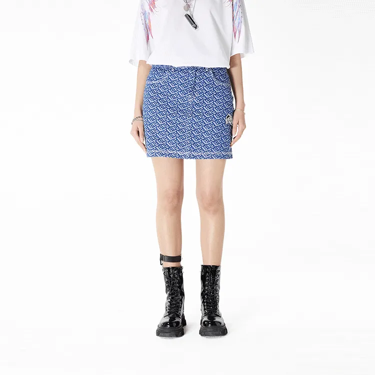 Boy London Denim Short Skirts Women's Blue-3
