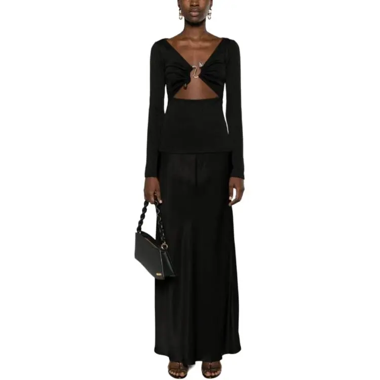 Christopher Esber Callisto Embellished Cut-Out Detailed Ribbed Top-1